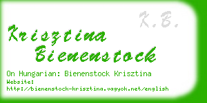 krisztina bienenstock business card
